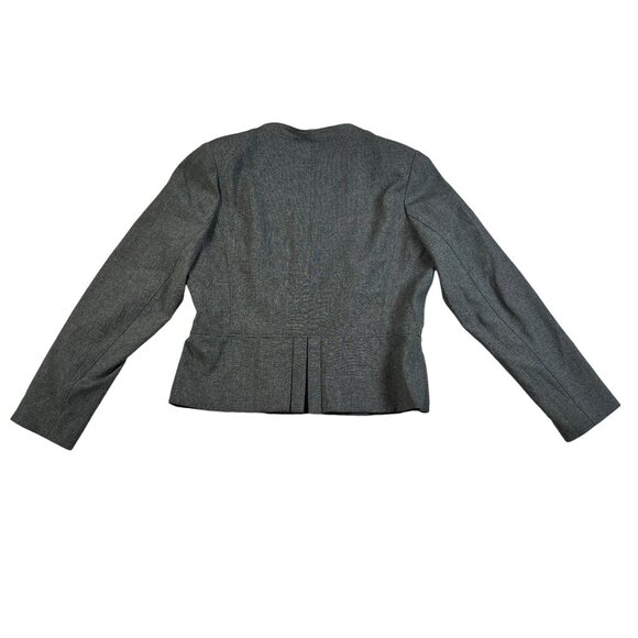 Women's Worthington Black Gray White Chevron Stripe Button Pleated L/S Jacket 16 - Picture 8 of 11